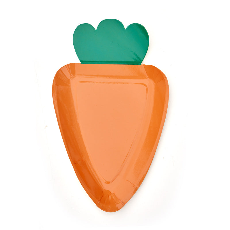 Carrot Party Plates (8 Pieces)