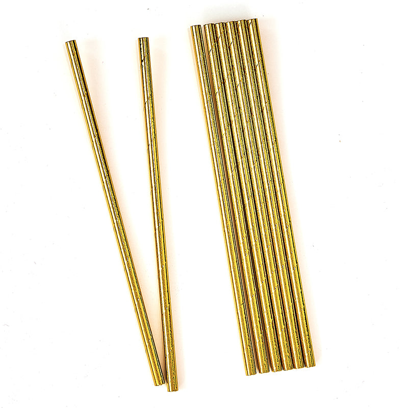 Gold Paper Straws (20 Pieces)