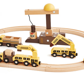 Wooden Construction Train Track Playset (1 Pack)