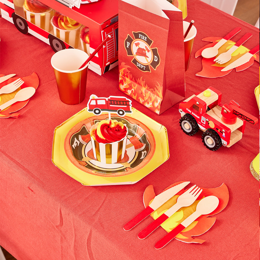 Fire Truck Party Tableware Set (8-Serve)