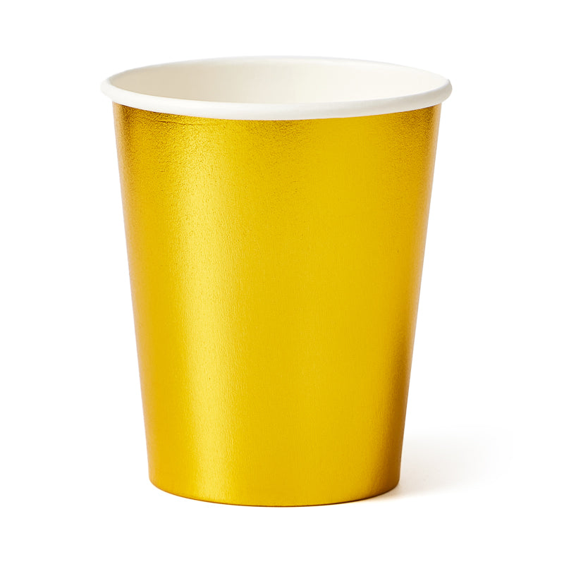 Gold Party Cups (8 Pieces)