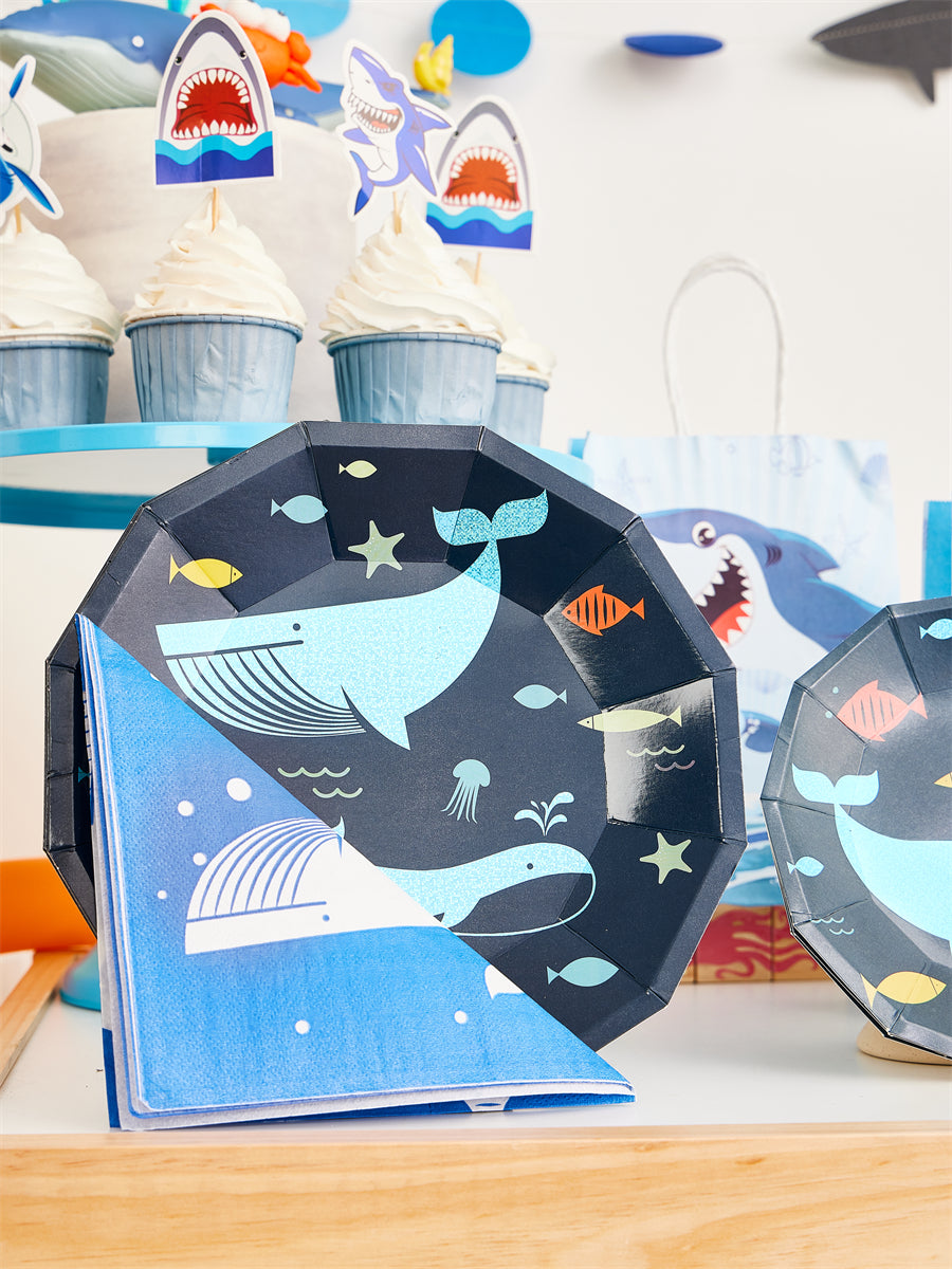 Shark Party Tableware Set (8-Serve)