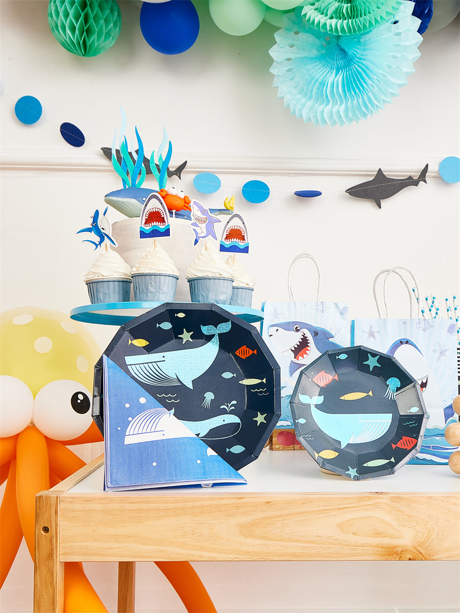 Shark Party Tableware Set (8-Serve)